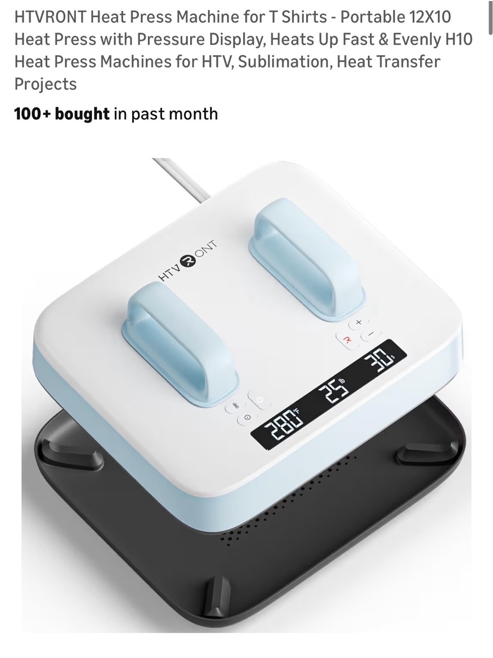 12x10 Blue and White Portable Heat Press Machine